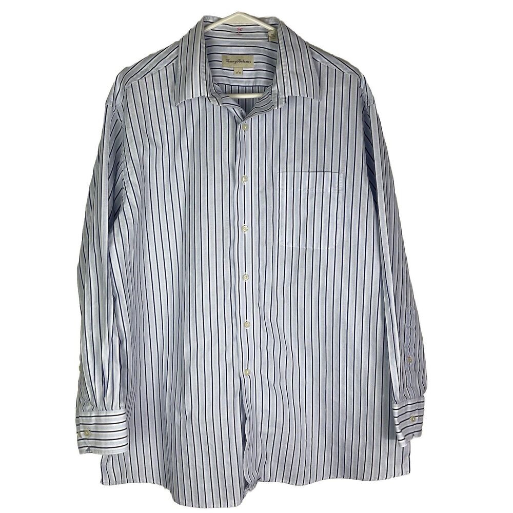 Tommy Bahama Button Up Shirt Men’s Size 17 32-33 Long Sleeve Preppy Academic